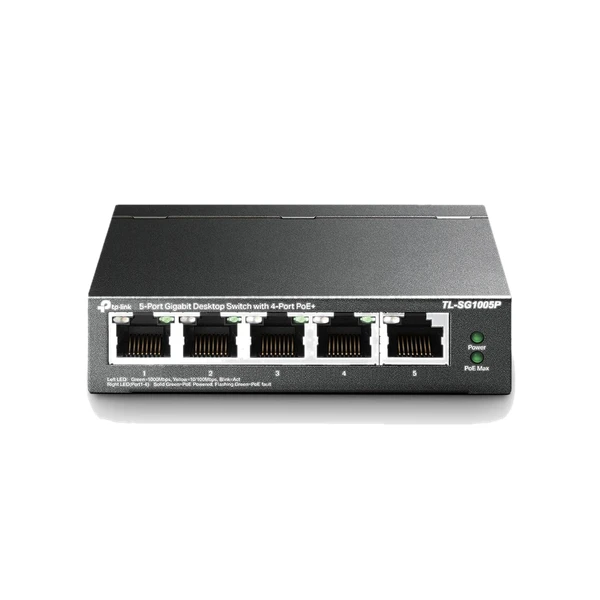 TL-SG1005P  5-Port Gigabit Desktop Switch with 4-Port PoE+